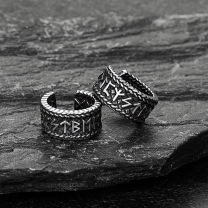 Viking Runes Ear Cuff Clip-on Earrings for