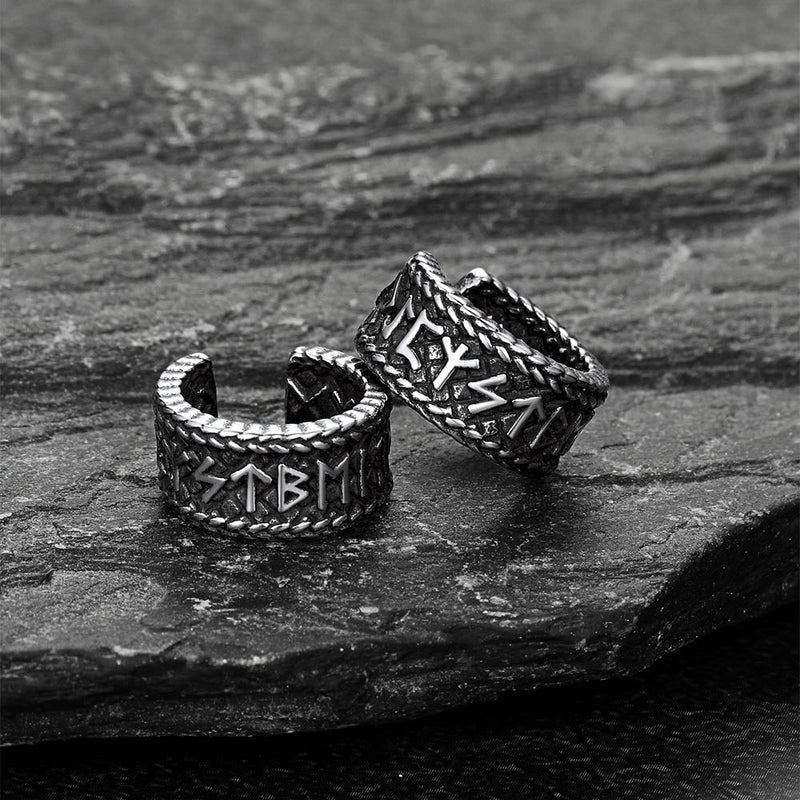 Viking Runes Ear Cuff Clip-on Earrings for