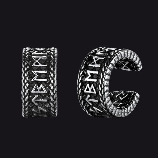 Viking Runes Ear Cuff Clip-on Earrings for