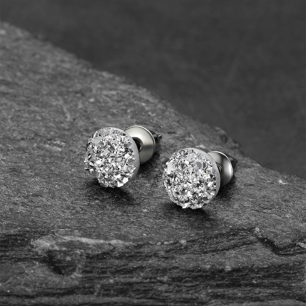 925 Sterling Silver Diamond Stud Earrings for