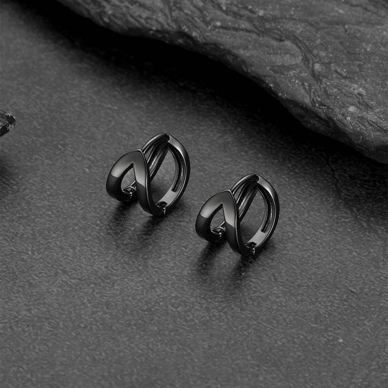 Minimalism Double Hoop Huggie Earrings for