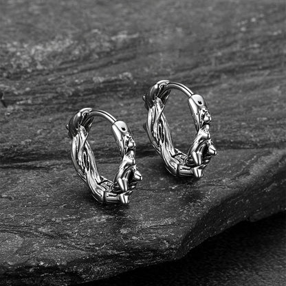 Punk Spike Thorns Huggie Hoop Earrings for