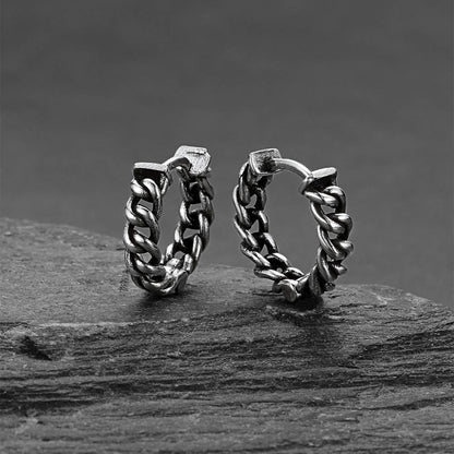 Tribal Chain Hoop Earrings for