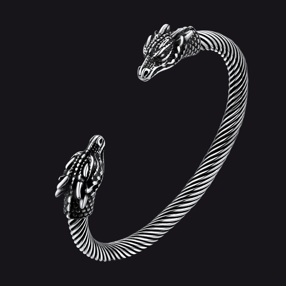 Dragon Head Bracelet Arm Ring Cuff Bangle for
