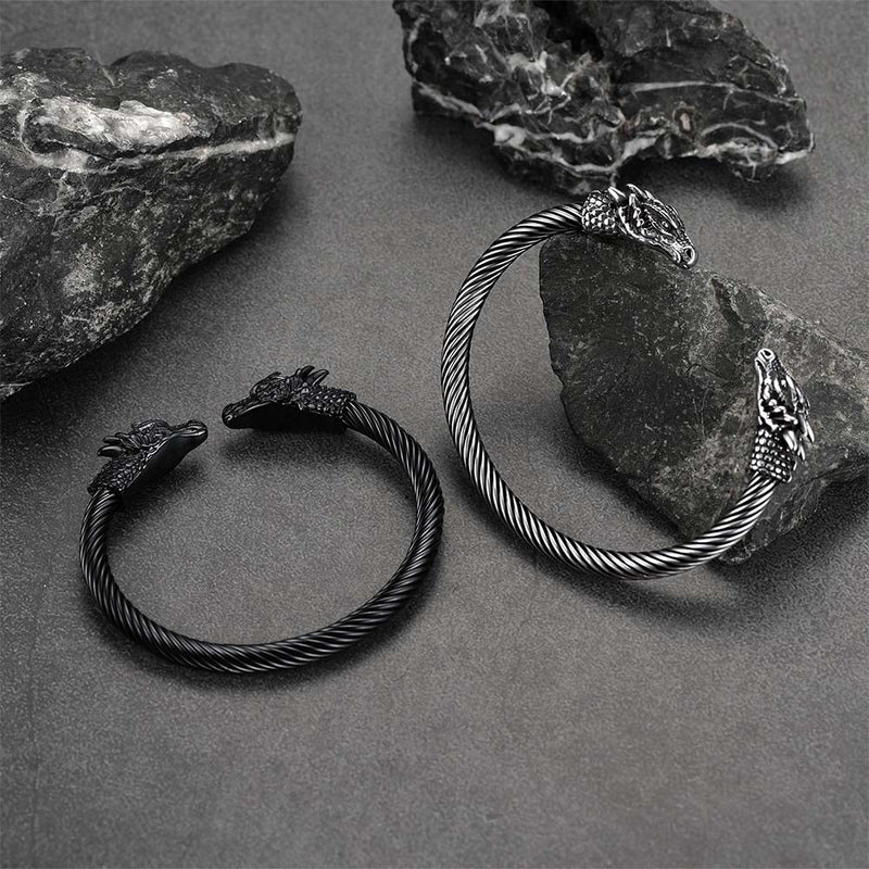 Dragon Head Bracelet Arm Ring Cuff Bangle for
