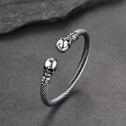 Skull Cuff Bracelet Adjustable Bangle for