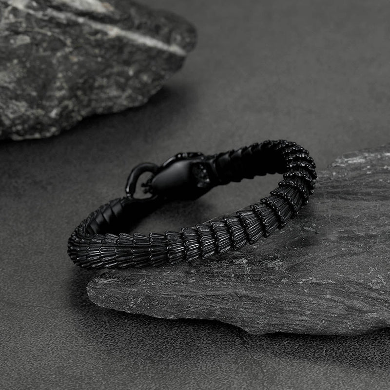 Viking Snake Jörmungandr Bracelet Stainless Steel Bangle Bracelet