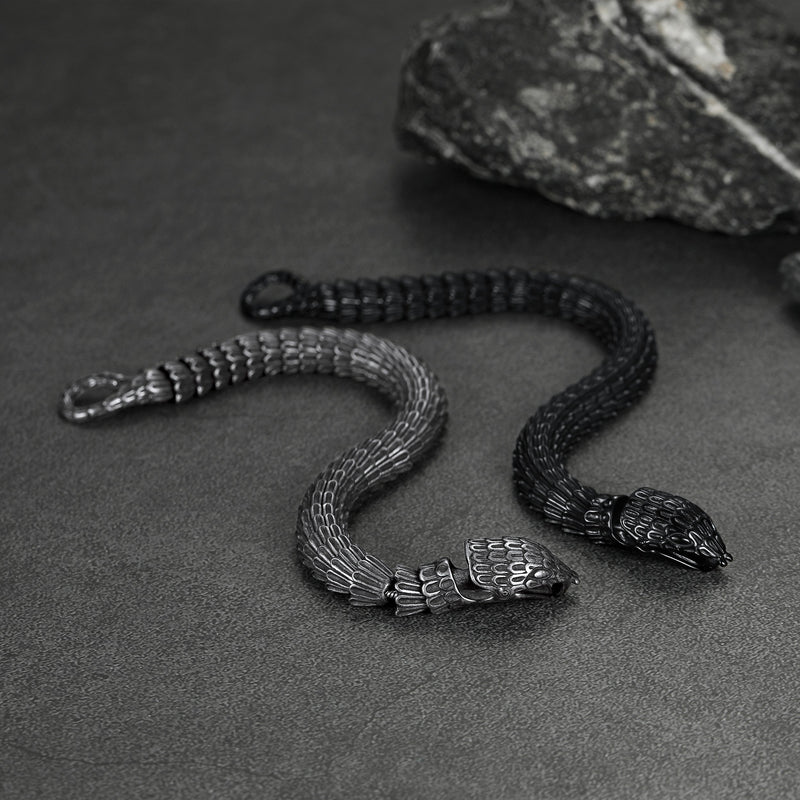 Viking Snake Jörmungandr Bracelet Stainless Steel Bangle Bracelet