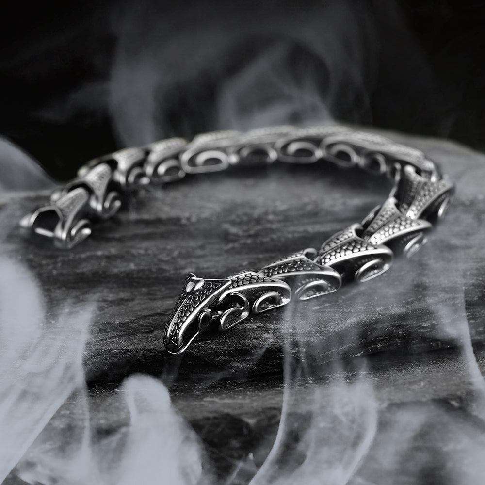 Chunky Dragon Chain Bracelet for in Stainless Steel