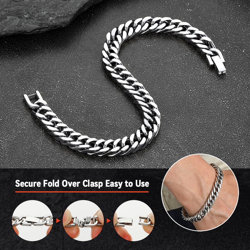 Thick Cuban Link Bracelet for in Stainless Steel