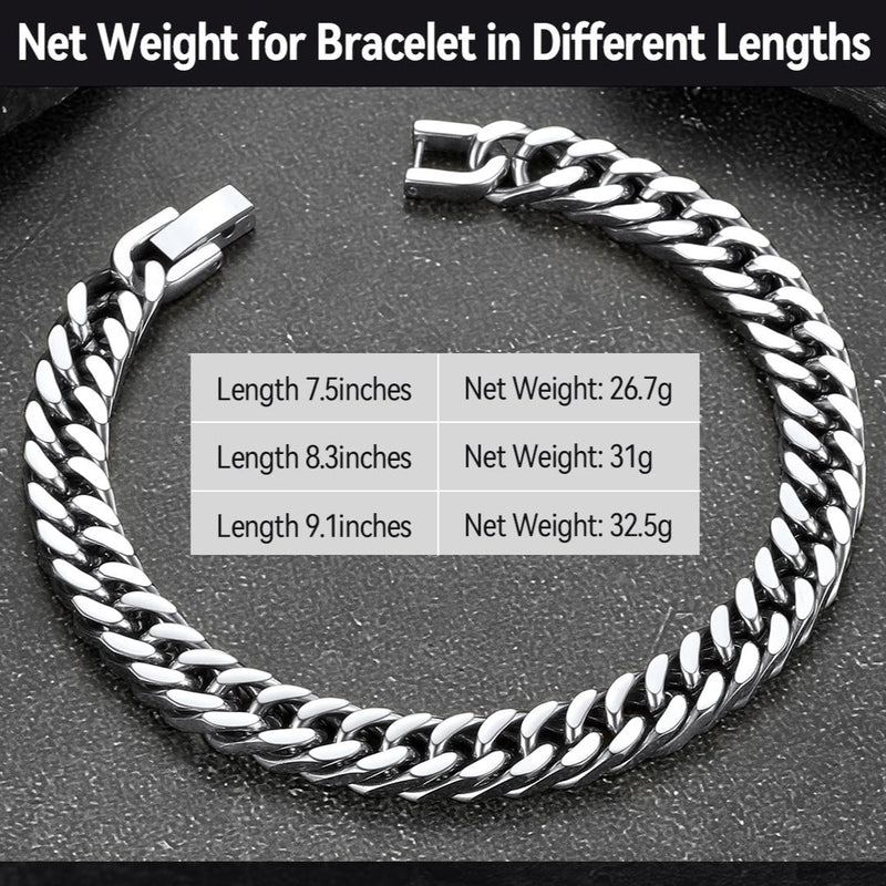 Thick Cuban Link Bracelet for in Stainless Steel