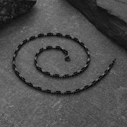 Stainless Steel Biker Chain Necklace With Cross for