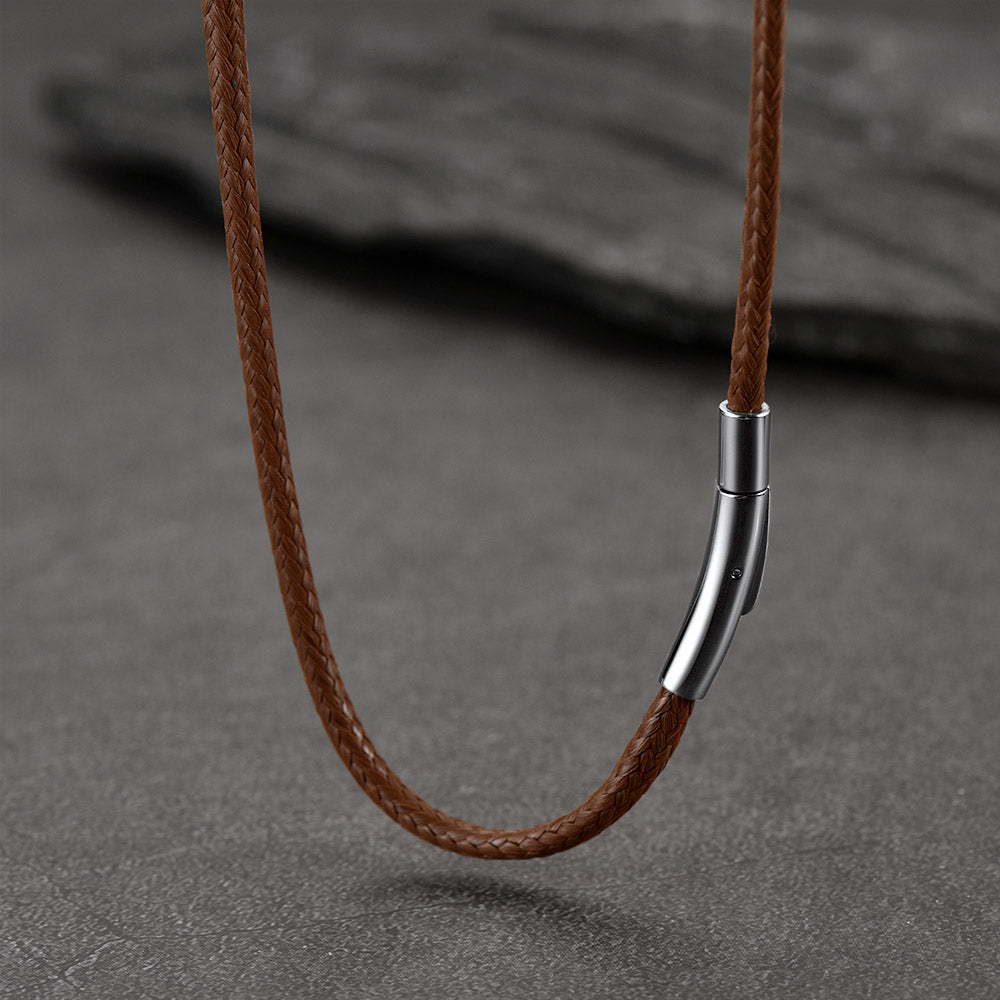 Braided Leather Cord Chain Wax Rope Necklace for 2mm/3mm