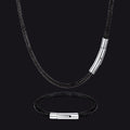 3mm Braided Leather Cord Chain Rope Necklace & Bracelet Set for