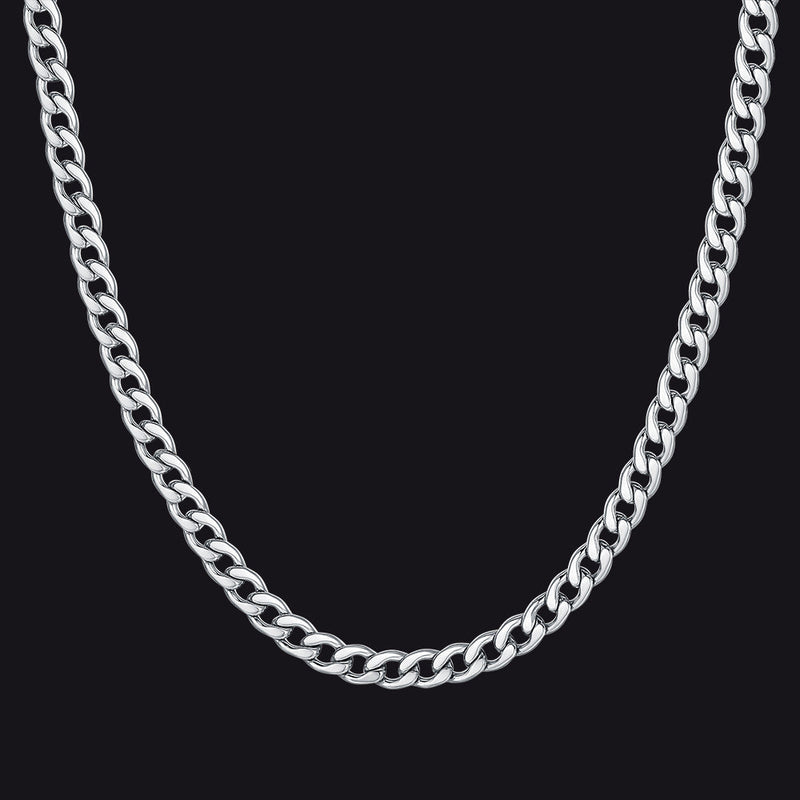 Sturdy Cuban Link Chain Necklace Lobster Clasp for
