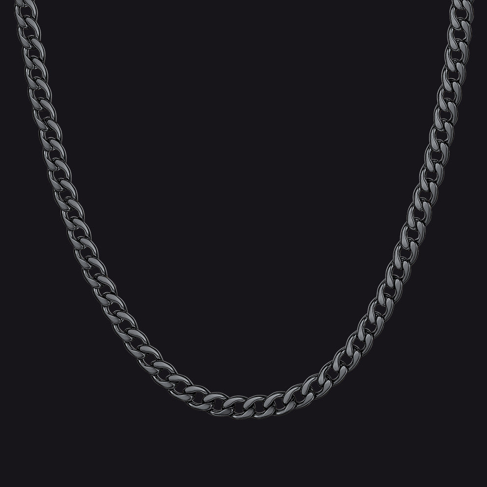 Sturdy Cuban Link Chain Necklace Lobster Clasp for