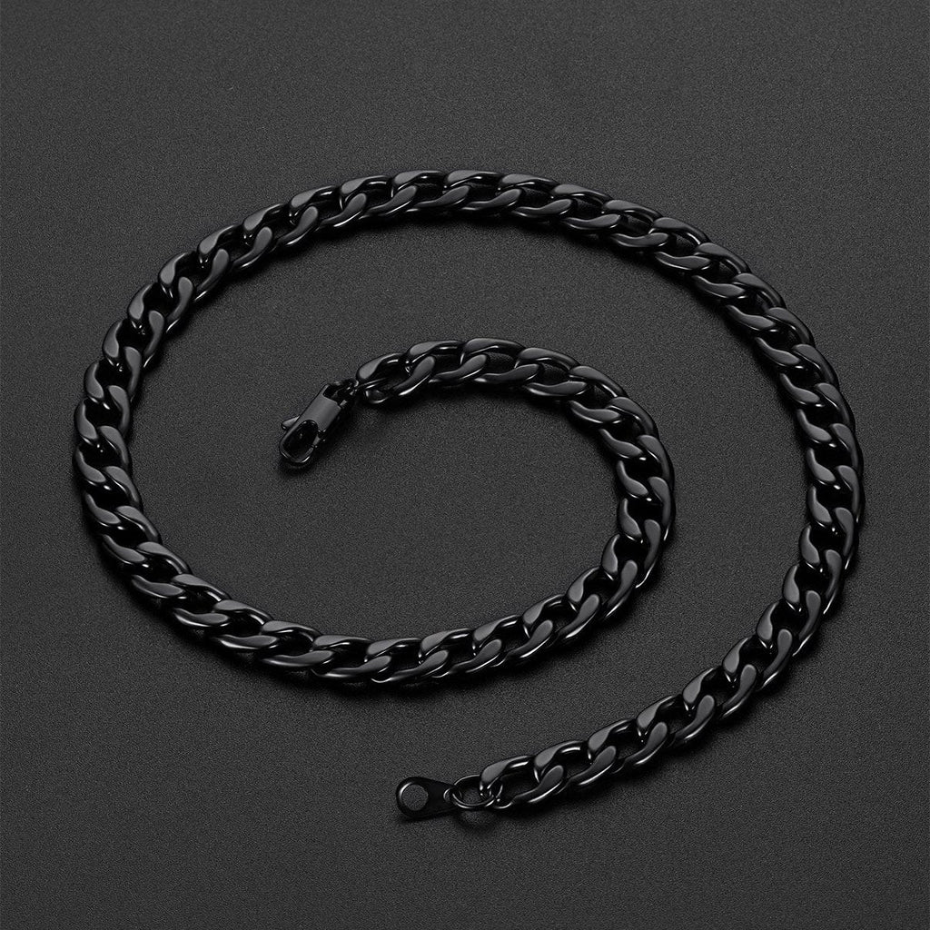 Sturdy Cuban Link Chain Necklace Lobster Clasp for