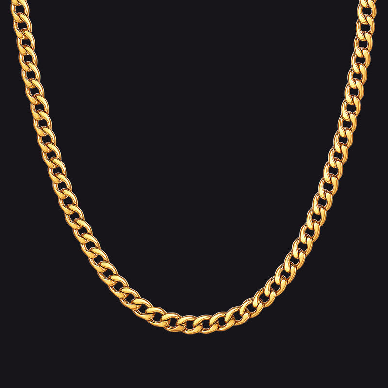 Sturdy Cuban Link Chain Necklace Lobster Clasp for