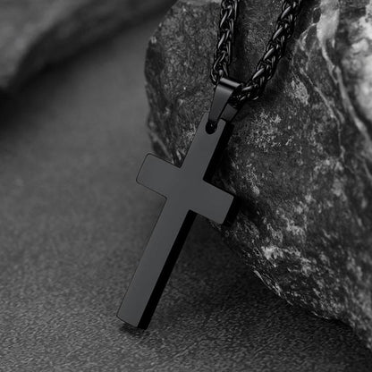 Stainless Steel Cross Pendant Necklace for