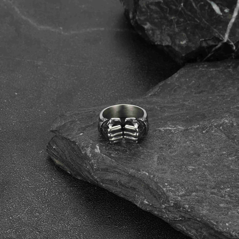 Faithheart Punk Rock Stainless Steel Boxing Fist Ring for