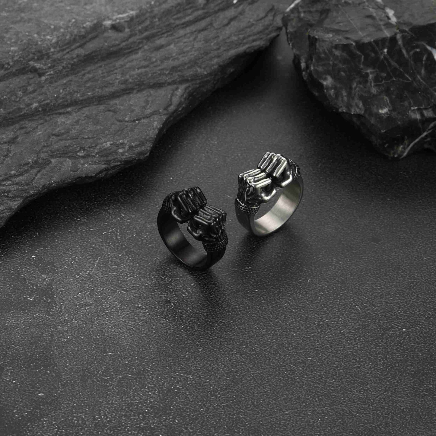 Faithheart Punk Rock Stainless Steel Boxing Fist Ring for