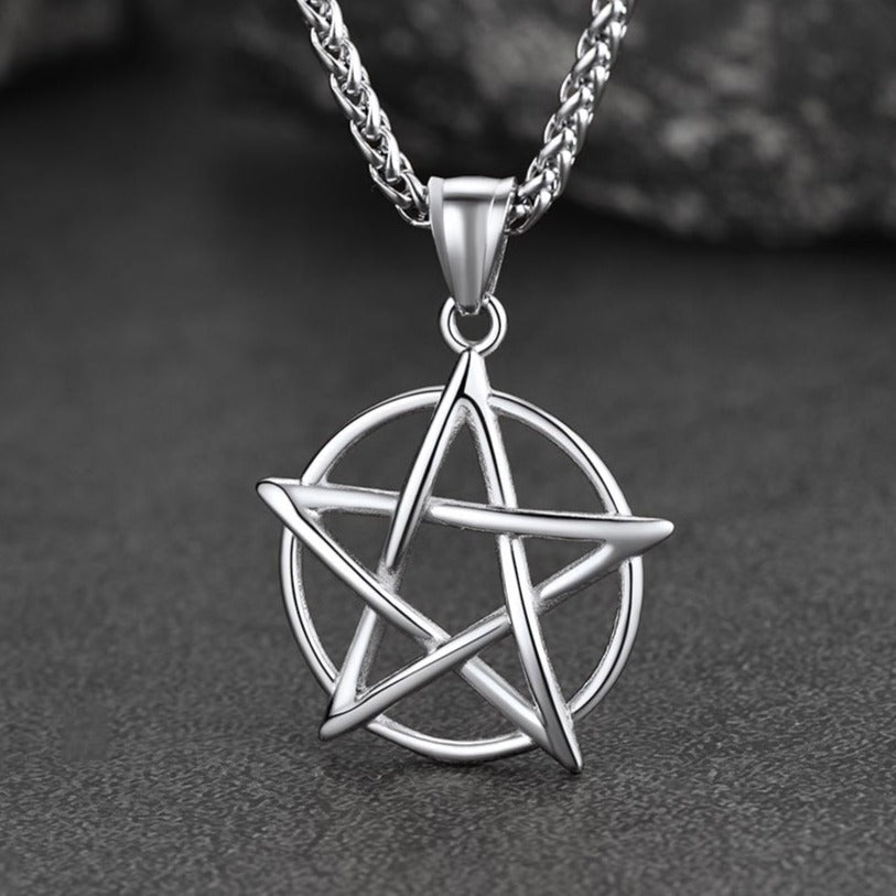 Tetragrammaton Pentagram Necklace for