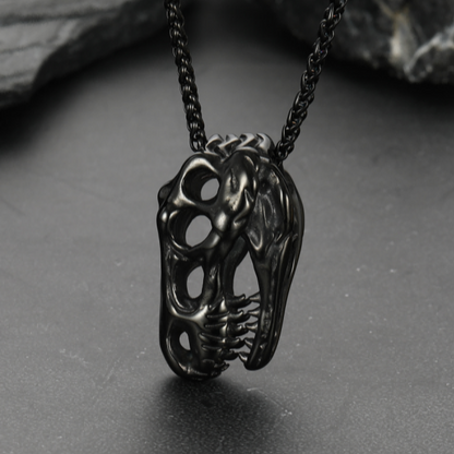 T-rex Dinosaur Skull Head Necklace Pendant for