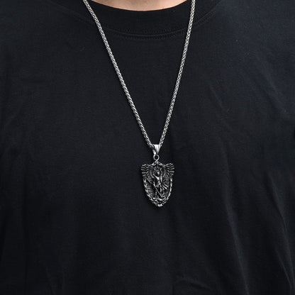 Shield of Archangel Saint Michael Pendant Necklace for