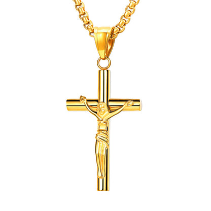 Flash Christian Savior Cross Necklace for Man