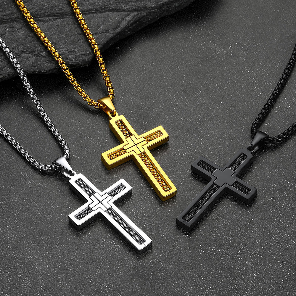 Christian Cross Necklace Pendant for