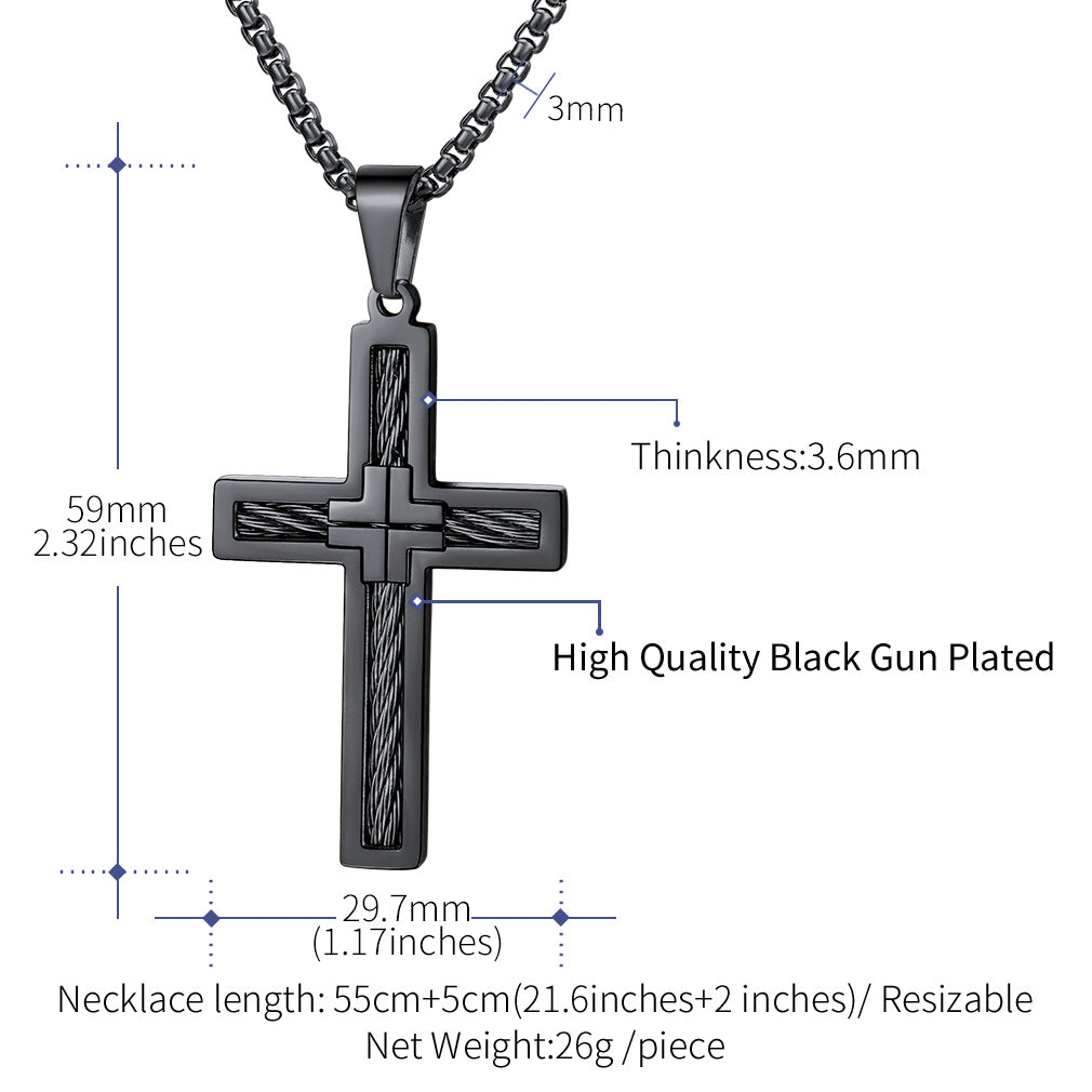 Christian Cross Necklace Pendant for