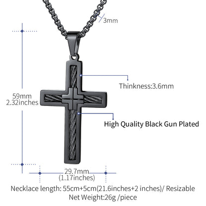 Christian Cross Necklace Pendant for