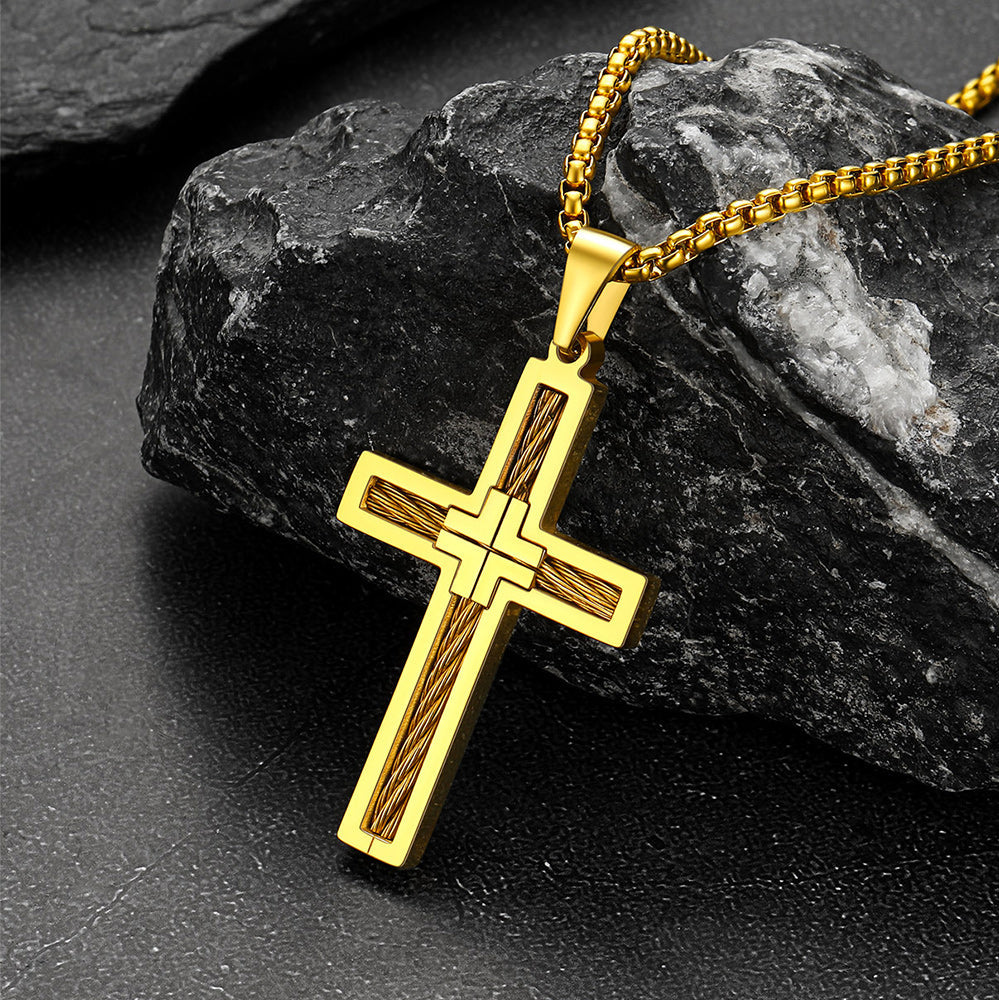 Christian Cross Necklace Pendant for