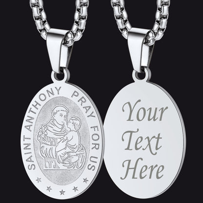 Saint Anthony Necklace Catholic Patron Saints Medal