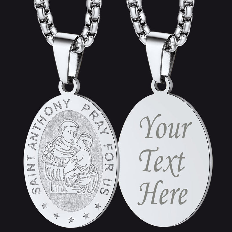 Saint Anthony Necklace Catholic Patron Saints Medal