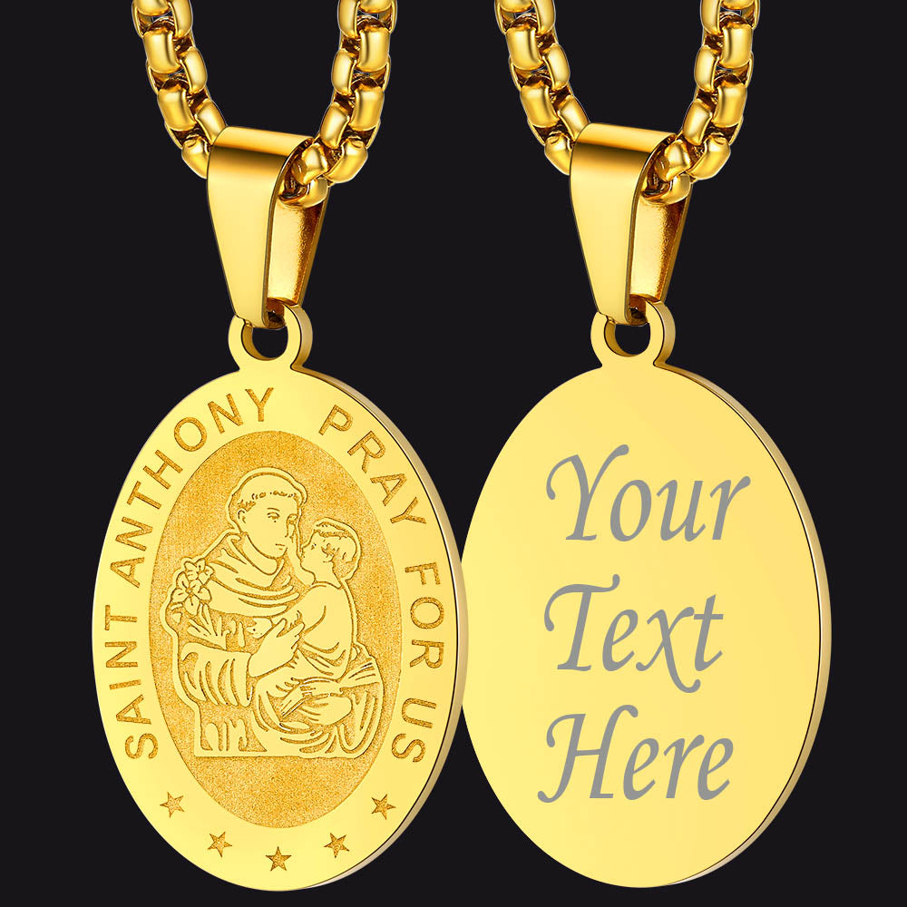 Saint Anthony Necklace Catholic Patron Saints Medal