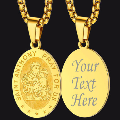 Saint Anthony Necklace Catholic Patron Saints Medal