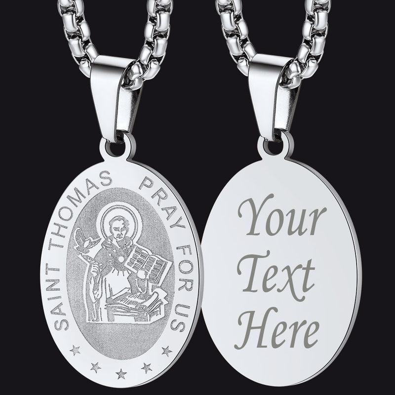 Saint Thomas Aquinas Necklace Catholic Patron Medal