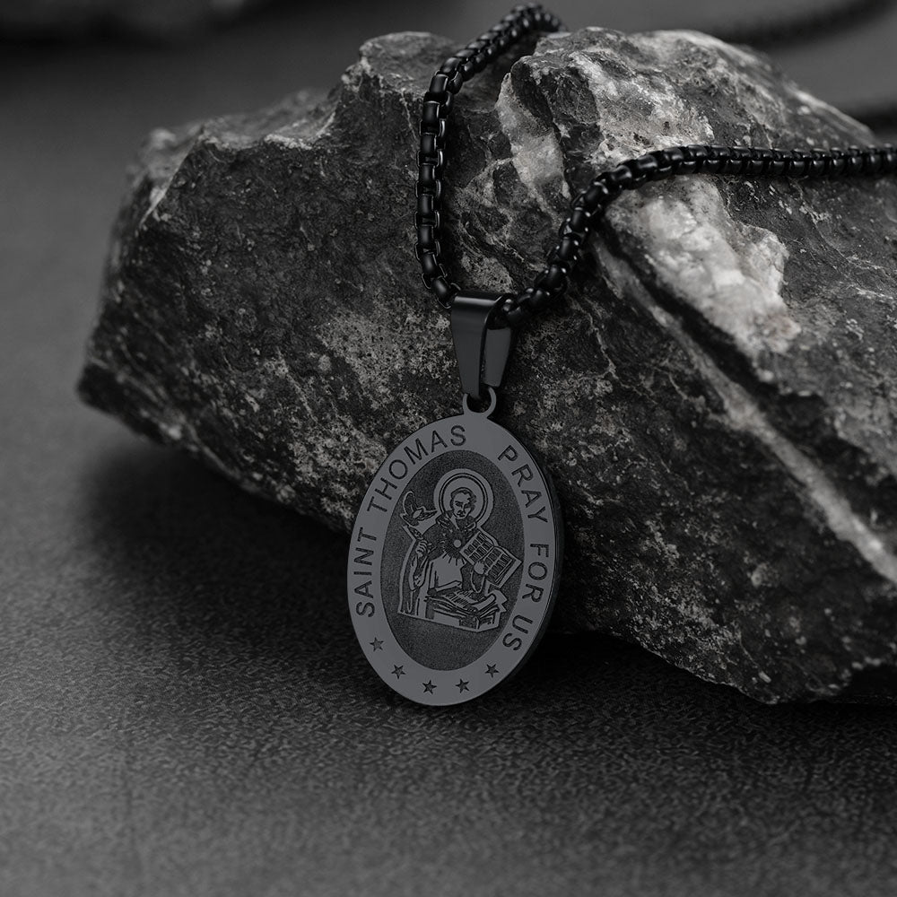 Saint Thomas Aquinas Necklace Catholic Patron Medal