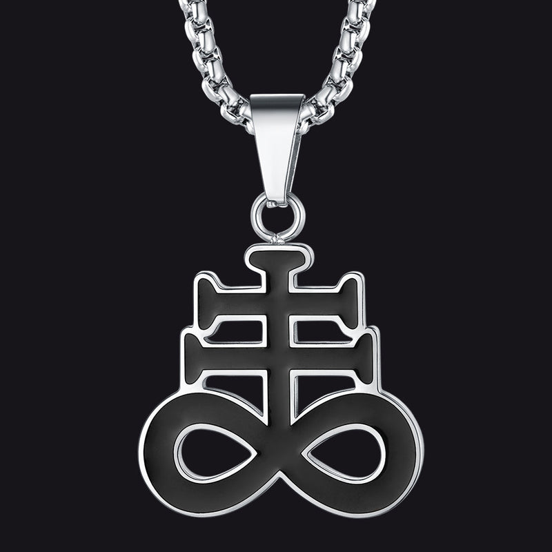 Satanic Leviathan Cross Necklace for