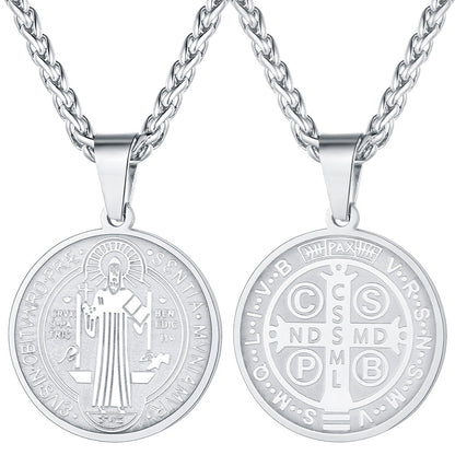 Christian St. Benedict Medal Necklace for
