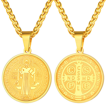 Christian St. Benedict Medal Necklace for