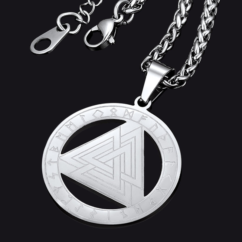 Faithheart Viking Rune Valknut Necklace for