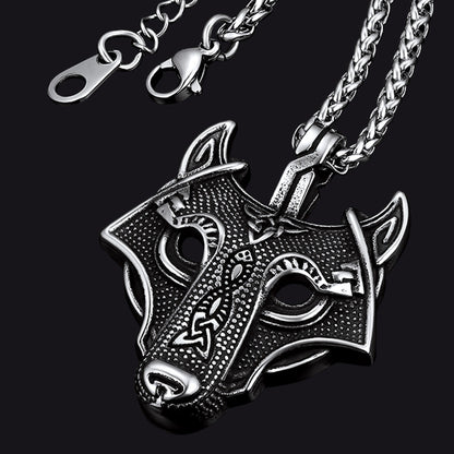 Norse Viking Celtic Wolf Necklace Amulet Jewelry for