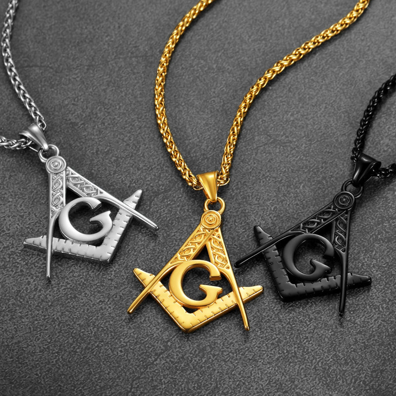 Classic Masonic Pendant Necklace for Freemason