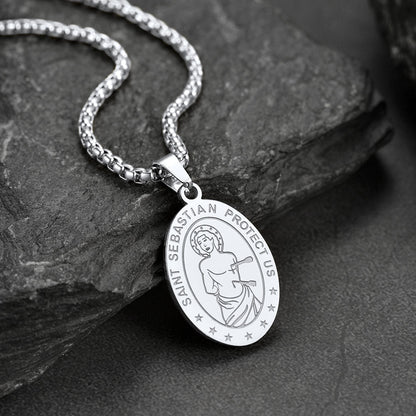 Customized St Sebastian Pendant Necklace Medal