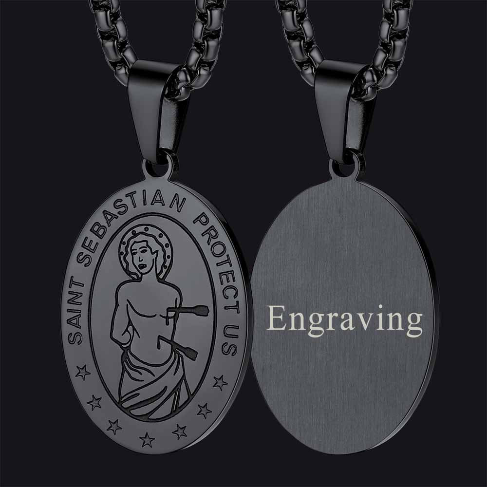 Customized St Sebastian Pendant Necklace Medal