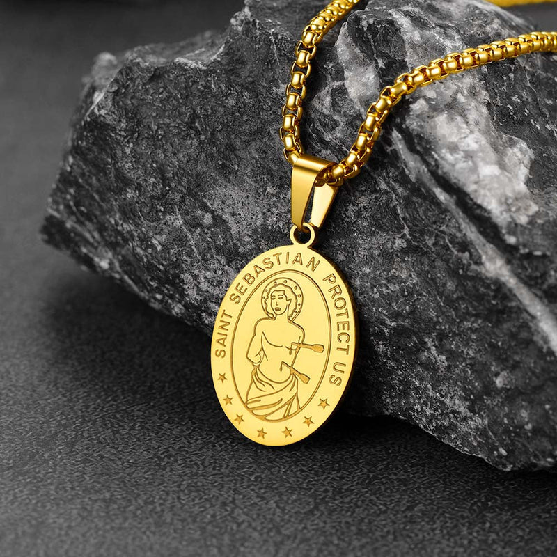 St Sebastian Baseball Necklace for Protection