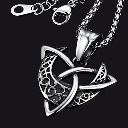 Celtic Knot Moon Goddess Necklace for