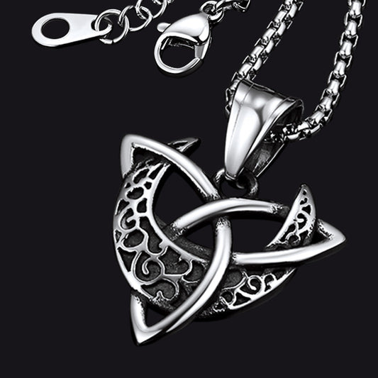 Celtic Knot Moon Goddess Necklace for